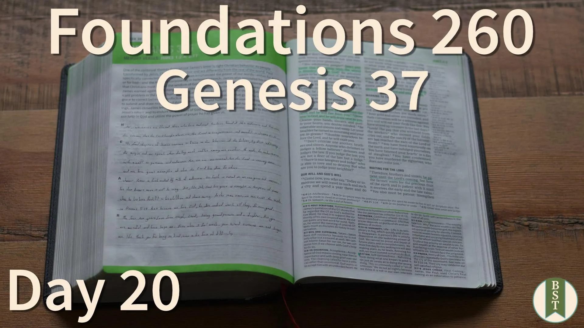 F260 Bible reading plan graphic for Day 20: Genesis 37