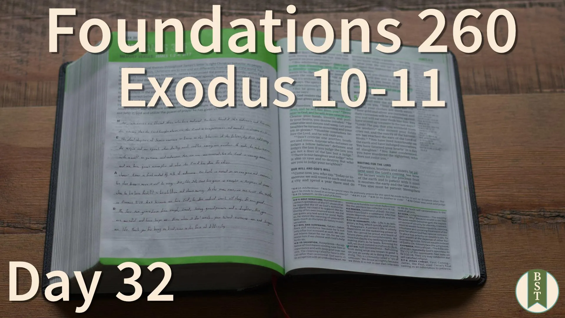 F260 Bible reading plan graphic for Day 32: Exodus 10-11
