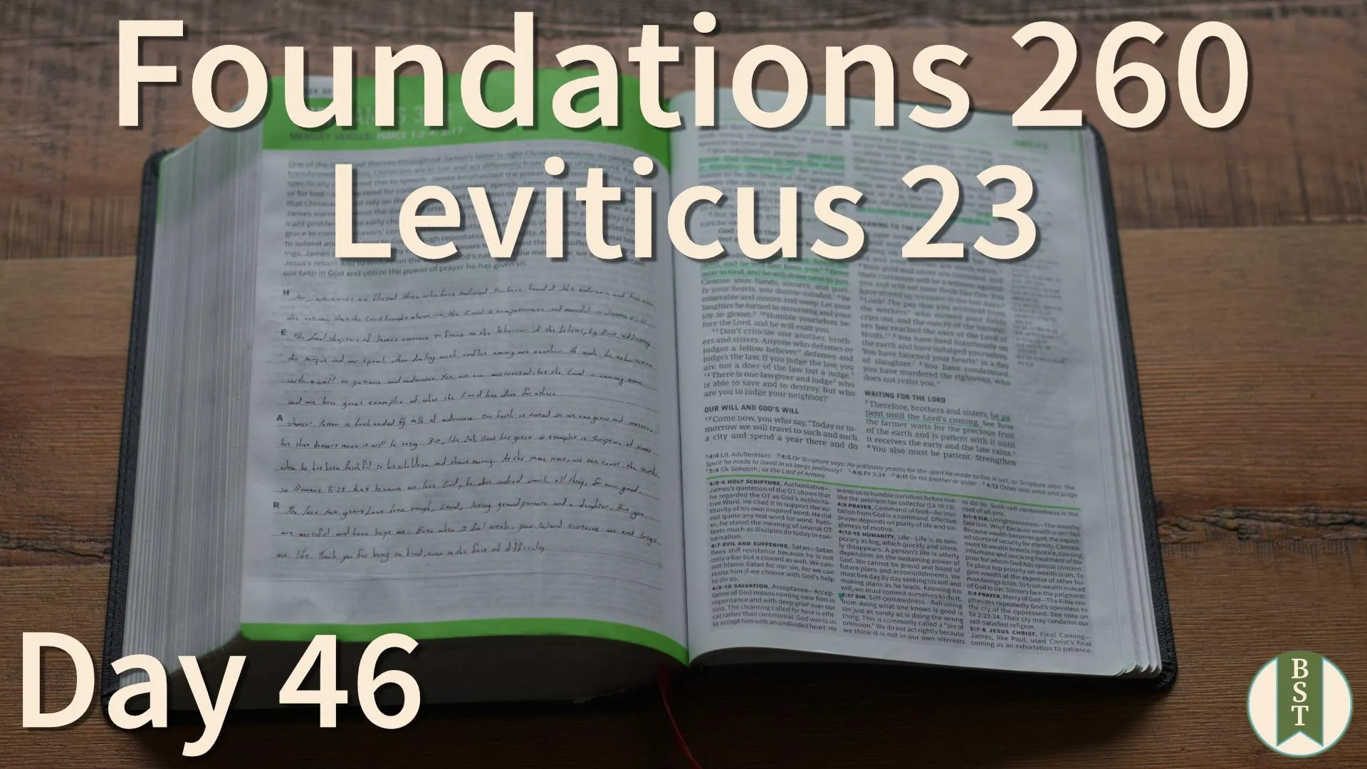 F260 Bible reading plan graphic for Day 46: Leviticus 23