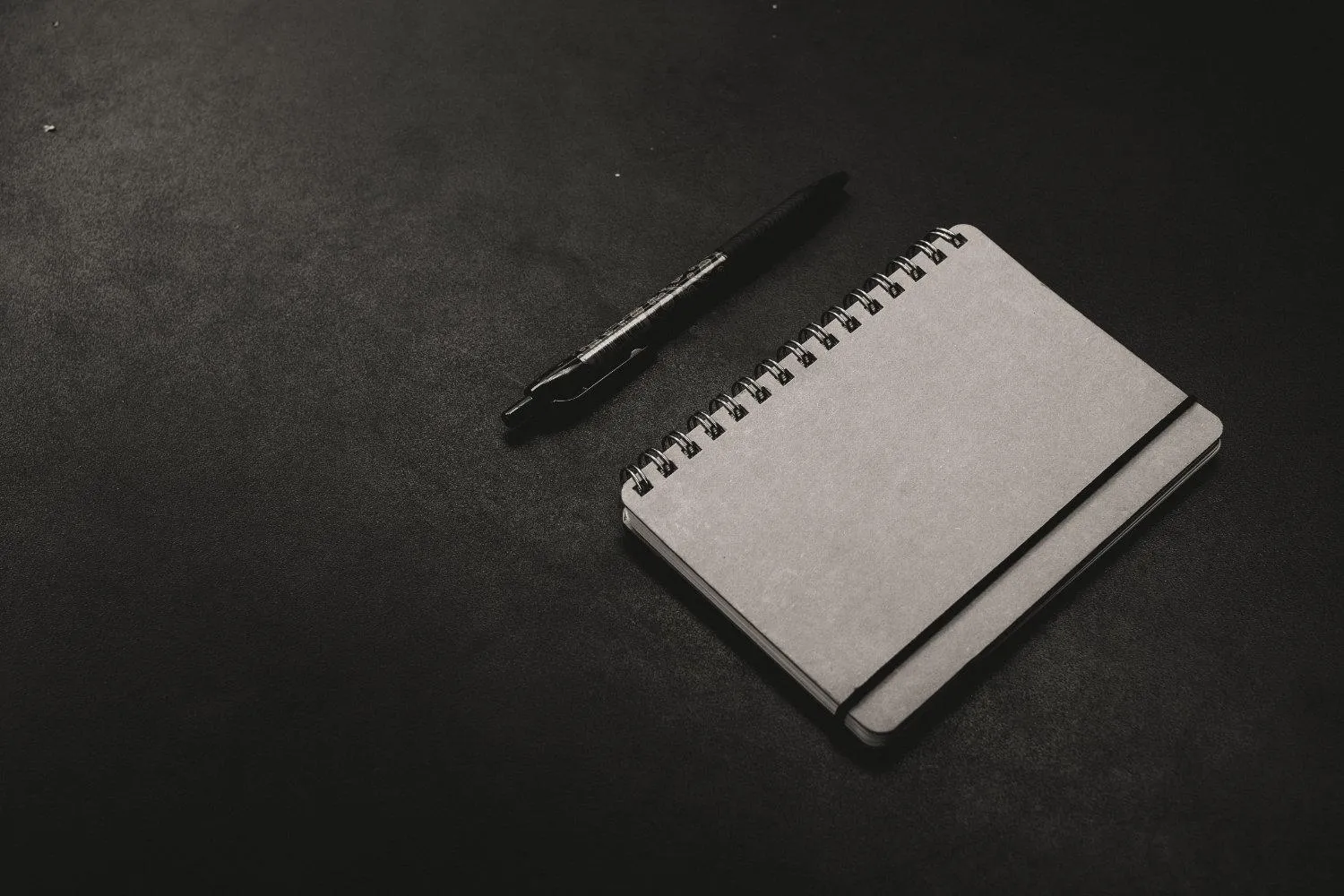 Notebook and pen ready for taking sermon notes at church