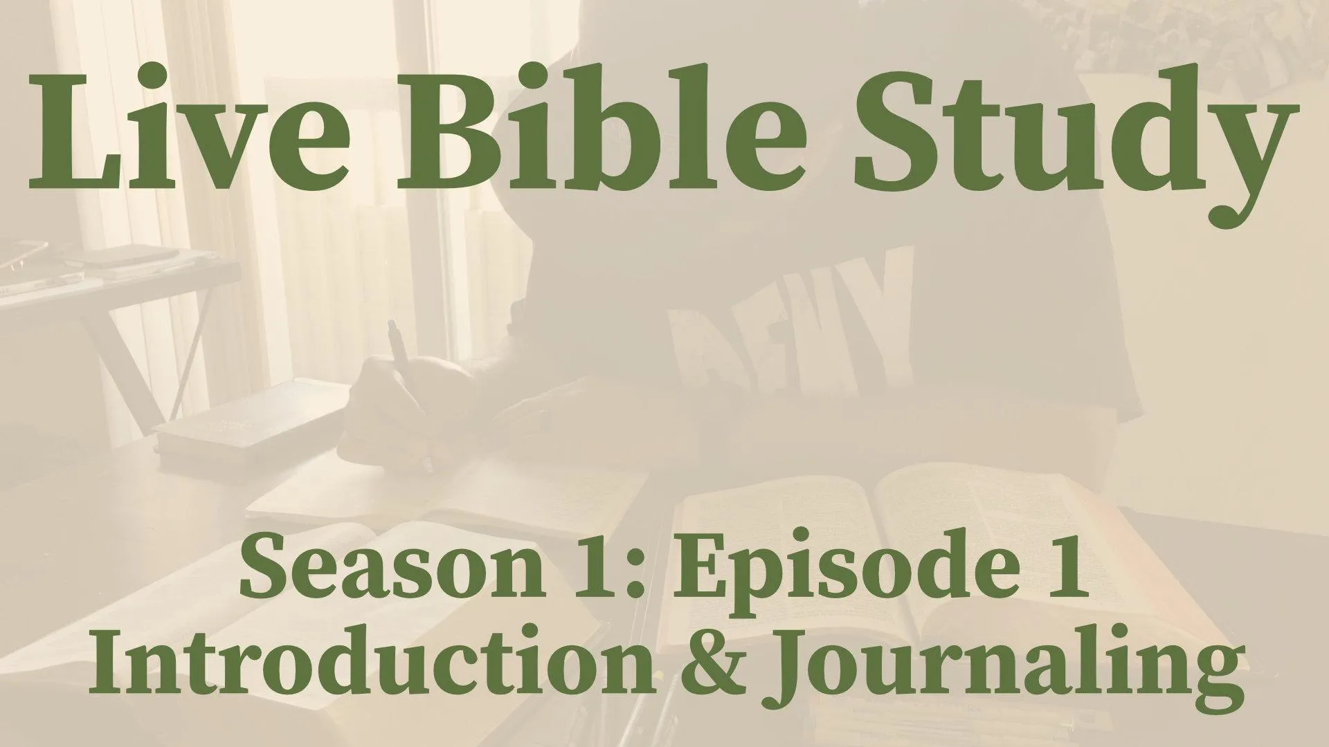 Live Bible study stream introducing Bible journaling basics