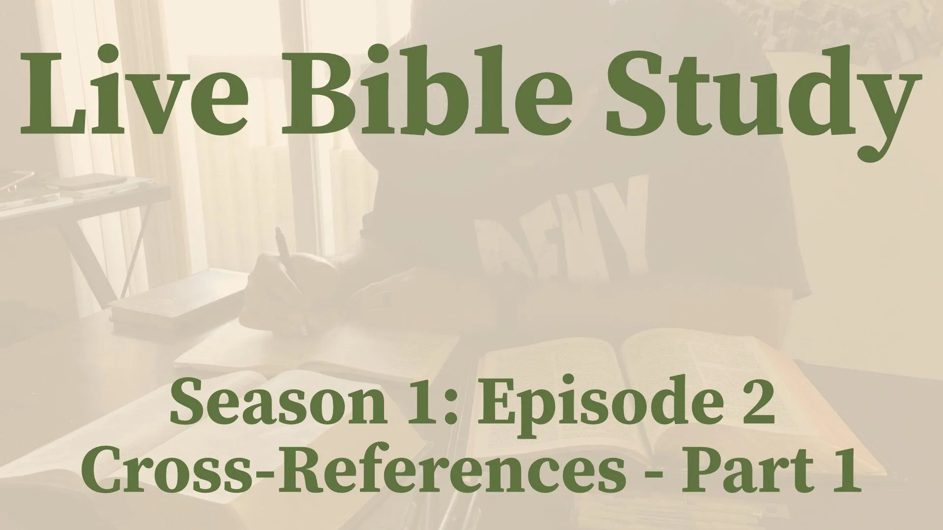 Livestream Bible study session covering cross-references, part 1