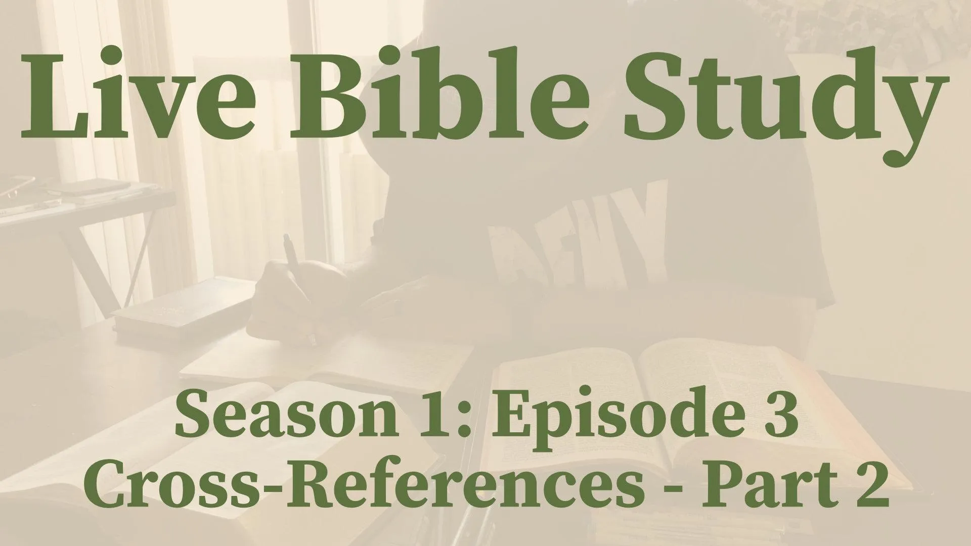 Livestream Bible study session covering cross-references, part 2