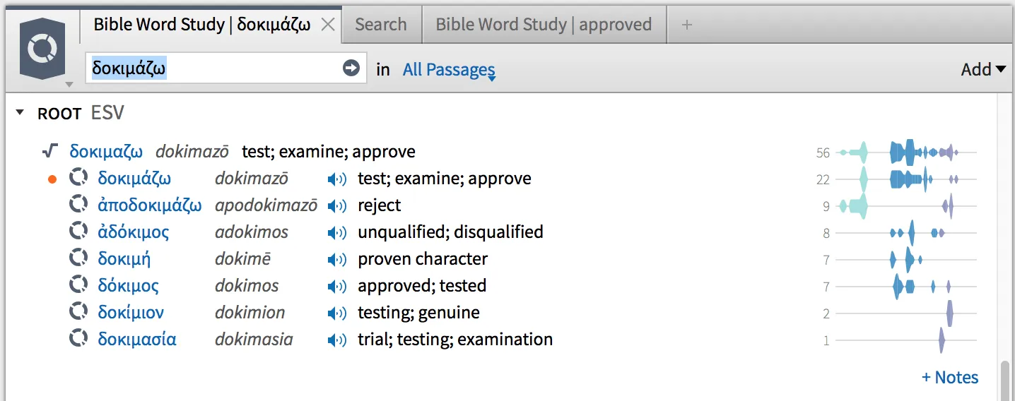 Logos Bible Software - Bible Word Study Guide: Root Report