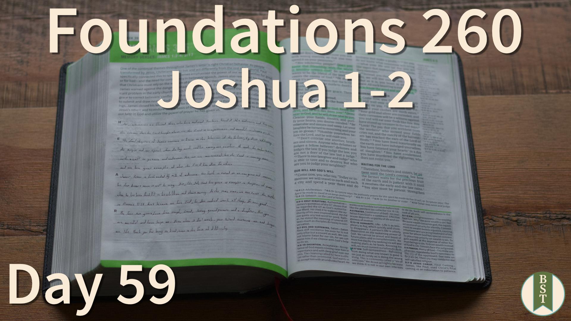 F260 Day 59: Joshua 1-2