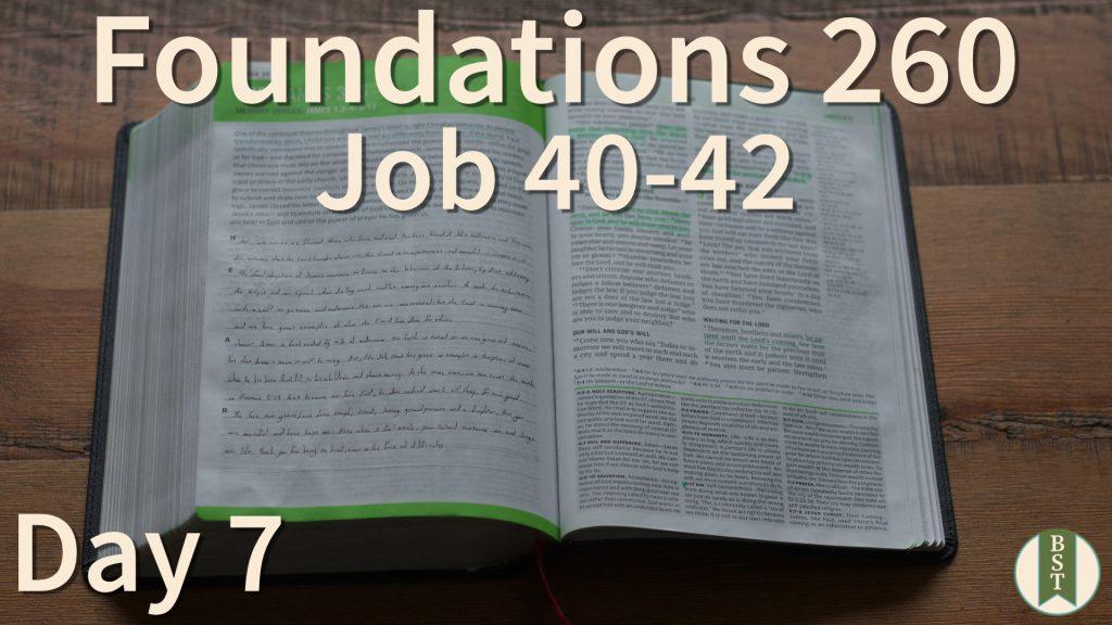 F260 Bible Reading Plan - Day 7