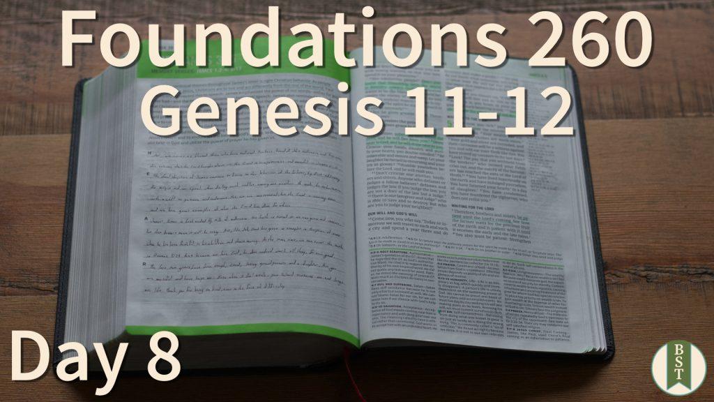 F260 Bible Reading Plan - Day 8