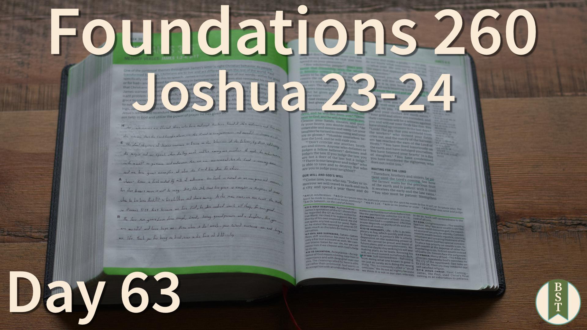 F260 Bible Reading Plan - Day 63