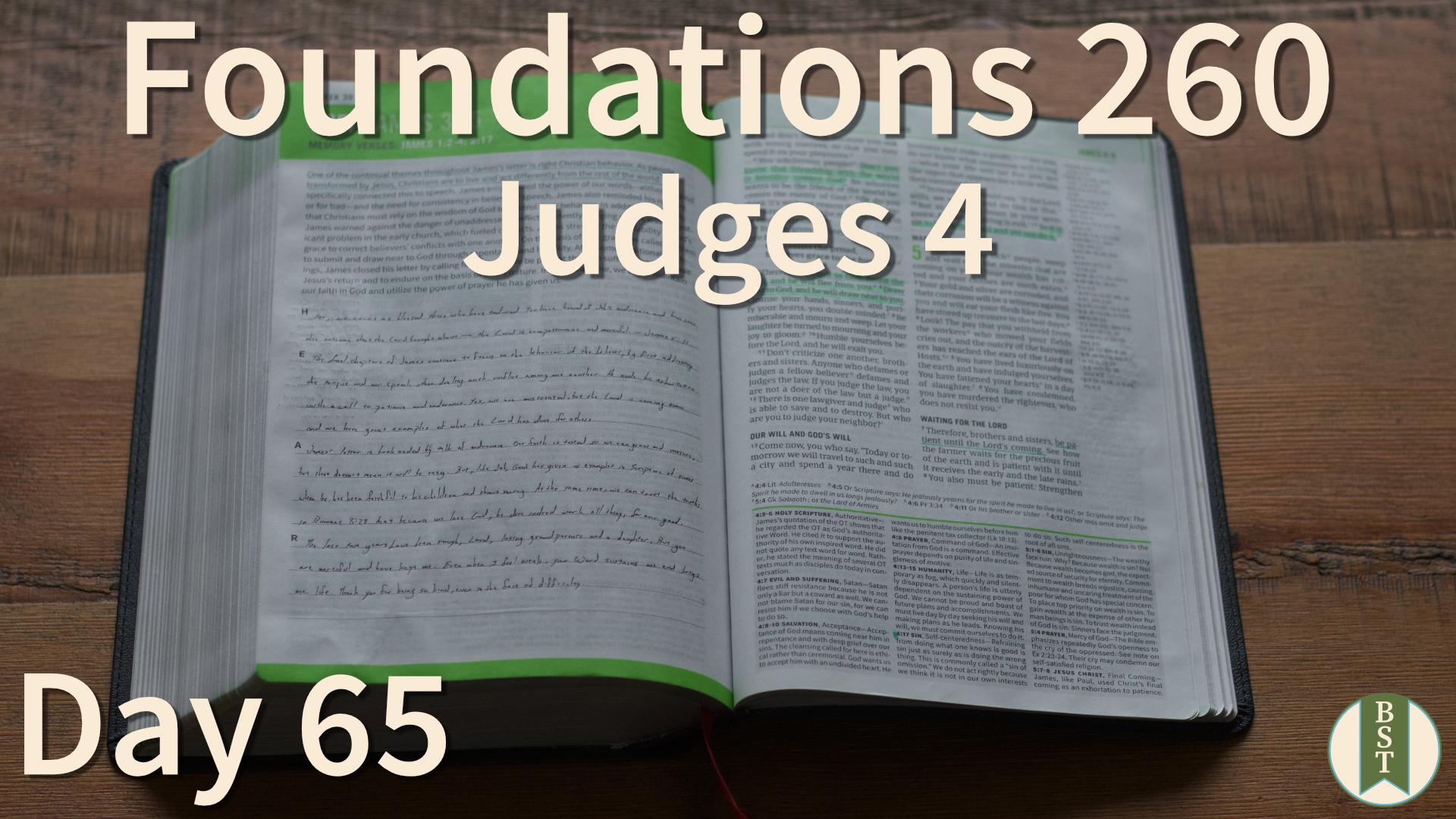F260 Day 65: Judges 4