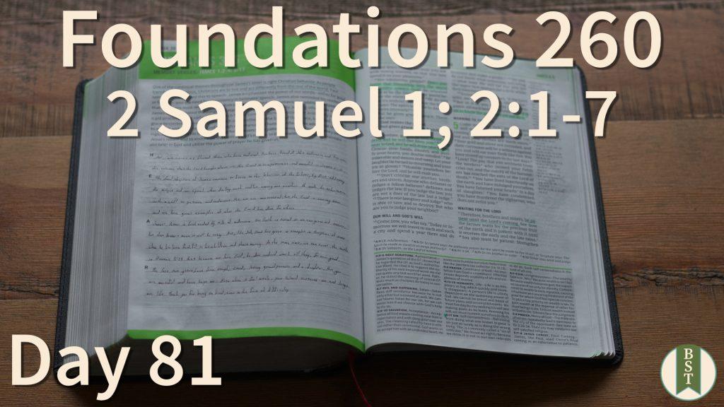 F260 Bible Reading Plan - Day 81