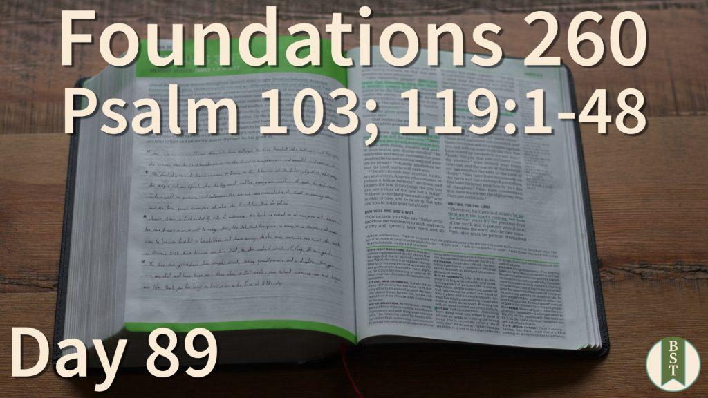 F260 Bible Reading Plan - Day 89