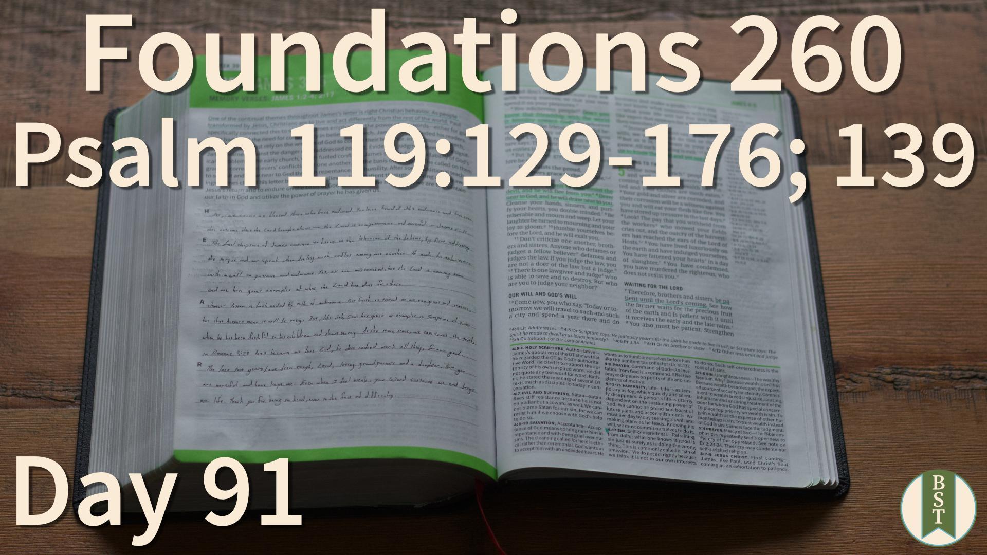 F260 Bible Reading Plan - Day 91