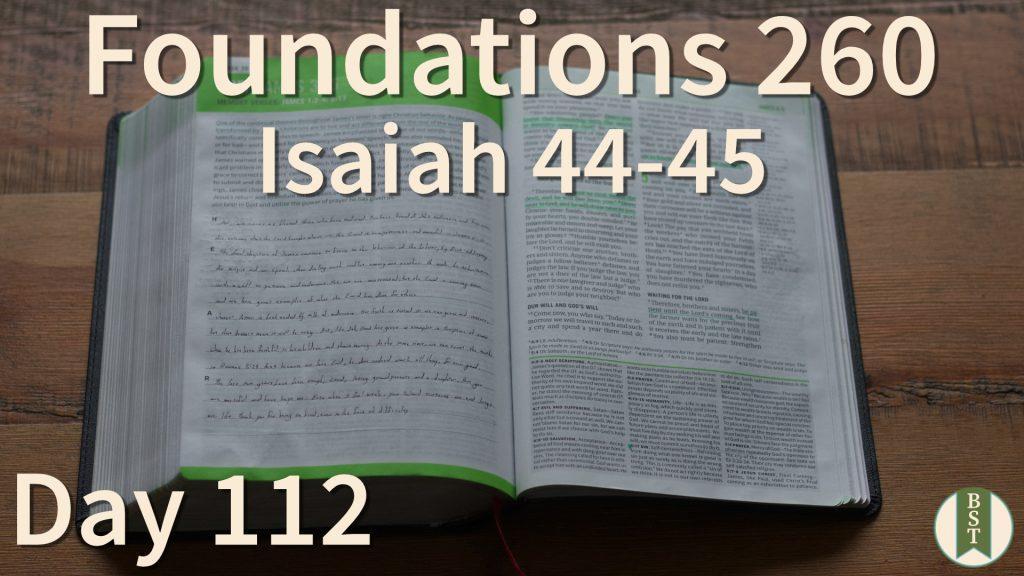 F260 Bible Reading Plan - Day 112