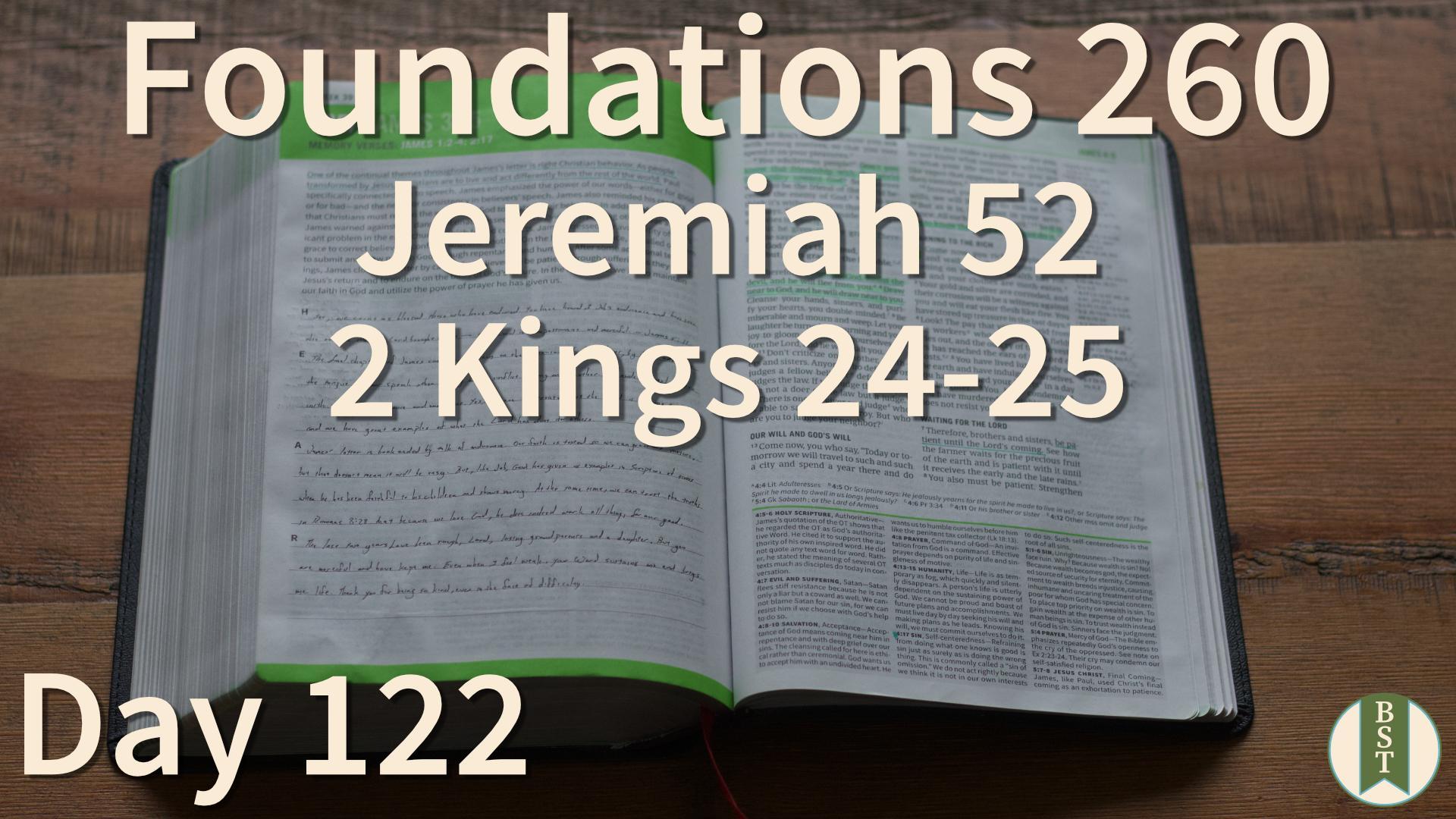 F260 Bible Reading Plan - Day 122