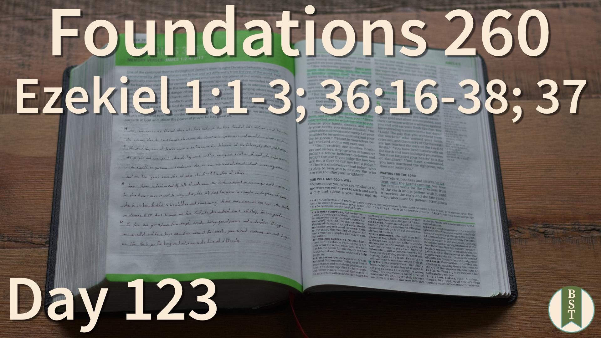 F260 Day 123: Ezekiel 1:1-3; 36:16-38; 37